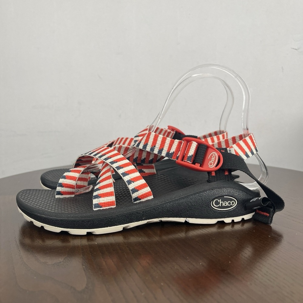 Chaco Z/Cloud 2 Sandals Women's 6 Red White Blue Strappy Hiking Outdoor Trail